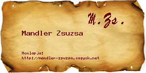 Mandler Zsuzsa névjegykártya